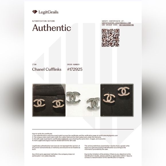 COA CHANEL Silver and Crystal Logo Earrings - Picture 2 of 10
